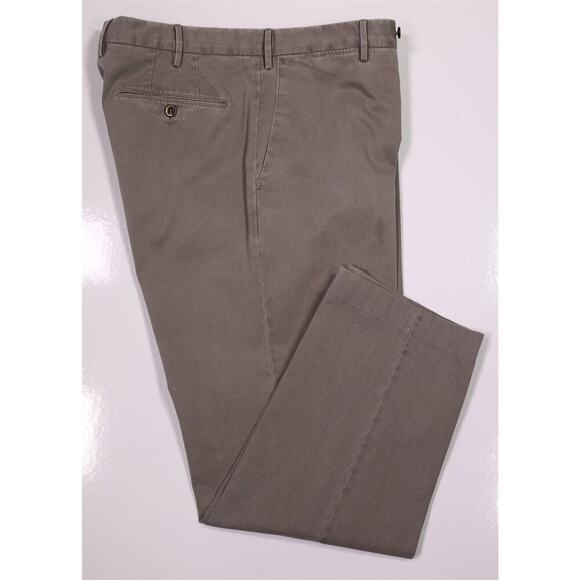 Pt01 Other - PT Torino Khaki Tan Flat Front Slim Fit Stretch Cotton Chino Pants 34x28